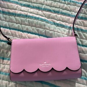 kate spade Pink Scalloped Flap Crossbody
